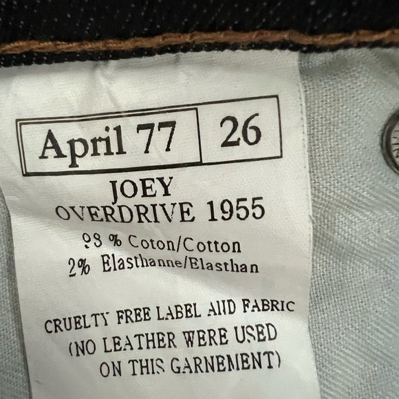 April 77 Joey Overdrive Denim‎ Size 26 - Picture 6 of 7